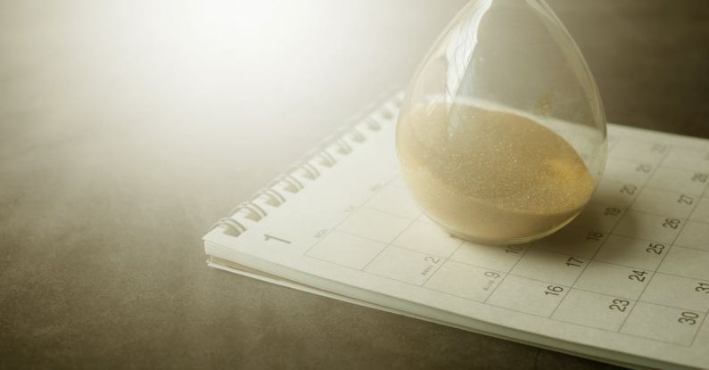 Hourglass Calendar - Still Life with a Calendar and a Sandglass