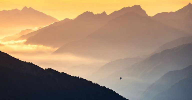 Valley Sunrise - Mountains and Trees